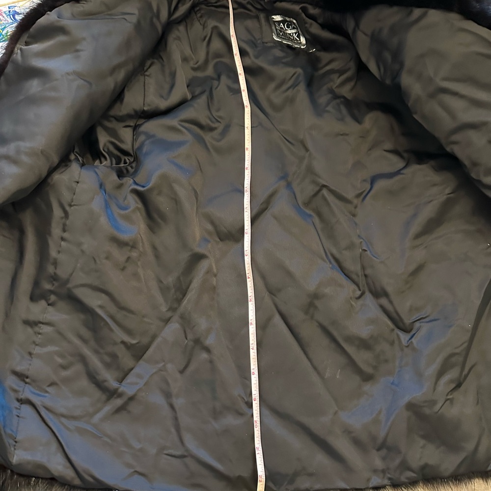 Saga Furs Black Mink Fur Coat - Picture 14 of 16